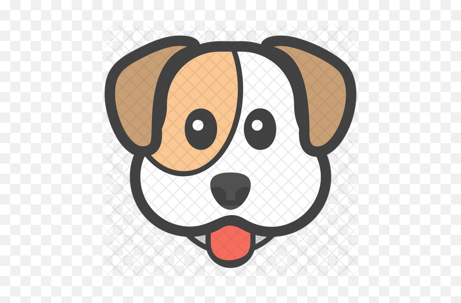 Dog Emoji Icon Of Flat Style - 1 Link Png,Dog Emoji Png