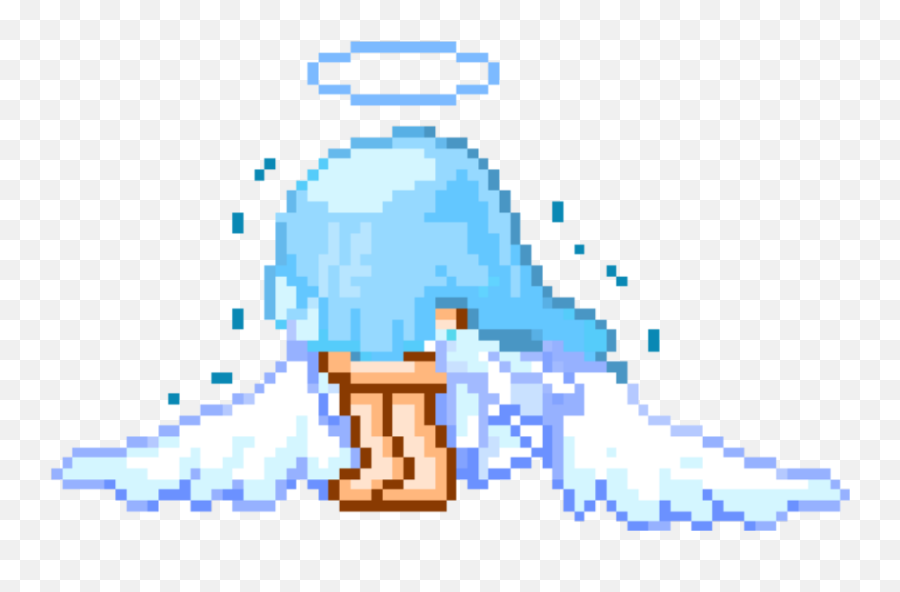 Cryinggirl Crying Crybaby Sadgirl Angel 8bit Pixel - Snow 8 Bit Angel Png,Crybaby Png