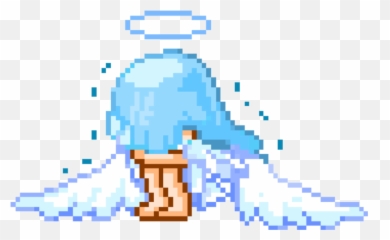 Cryinggirl Crying Crybaby Sadgirl Angel 8bit Pixel - Snow 8 Bit Angel Png,Crybaby Png