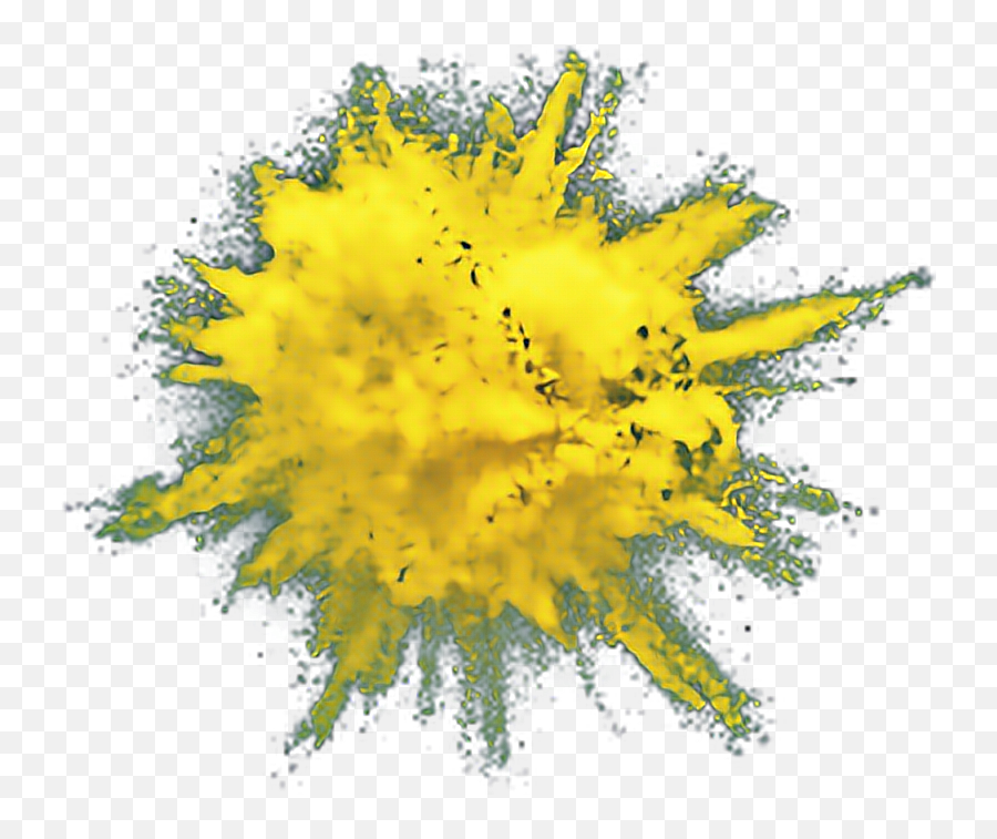 Download Hd Powder Explosion Png - Yellow Powder,Explotion Png