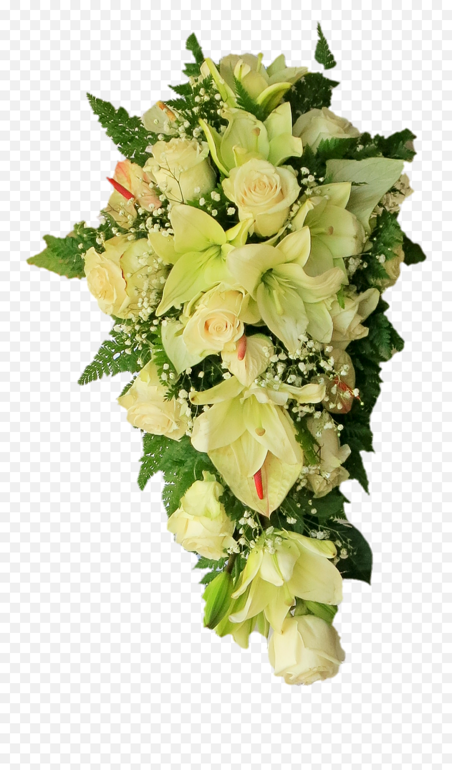 Hanging Bouquet - Hanging White Flower Png Full Size Png Green Flower Bouquet Png Transparent,White Flowers Png