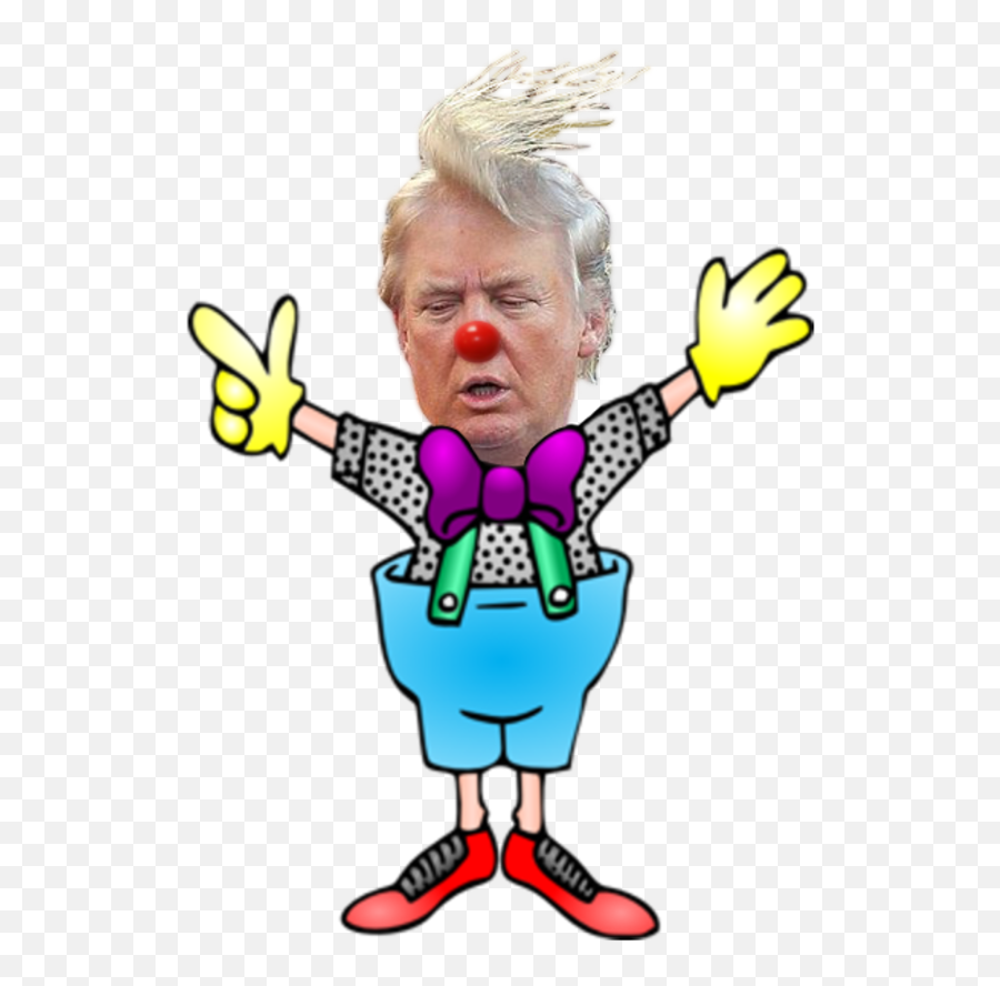 Clown Bigot Donald Trump President Of The Usa - Transparency Donald Trump As A Clown Png,Trump Png