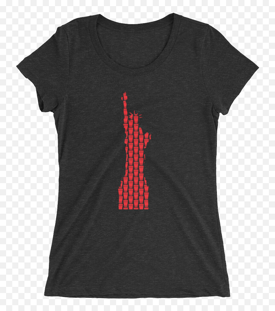 Womenu0027s Long Boi Red Cup Lady Liberty T - Shirt Png,Red Cup Png