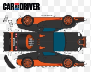 Build Your Own Paper Bugatti Veyron - Bugatti Veyron Paper Template Png,Bugatti Png