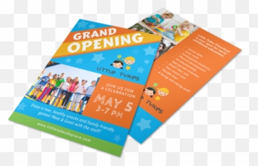 Awesome Daycare Grand Opening Flyer Template - Daycare Postcard Grand Opening Png,Grand Opening Png