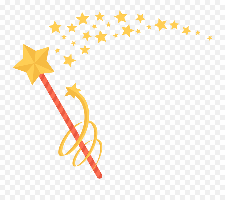 Download Hand Painted Yellow Star - Celebration Vector Wand Magic Png,Yellow Star Transparent