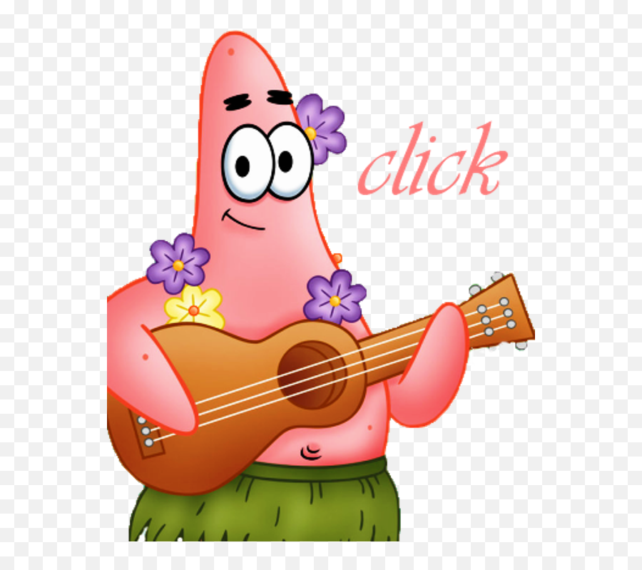 Patrick Star With A Guitar - Patrick Star Playing Guitar Png,Patrick Star Png