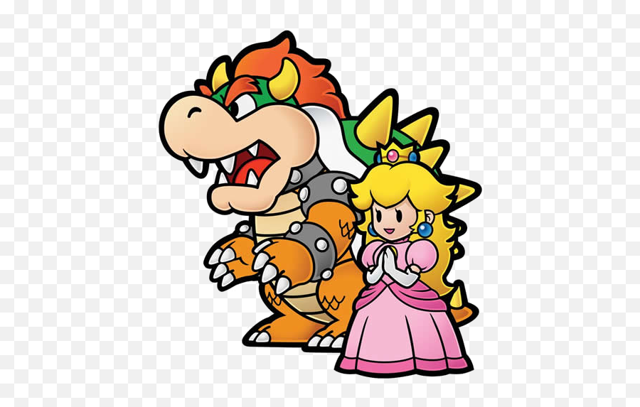 Mario And Princess Peach Love Nintendo - Super Paper Mario Bowser Png,Paper Mario Transparent
