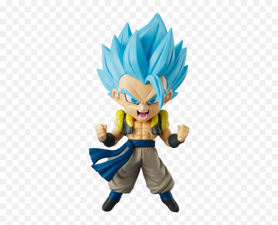 Dragon Ball Super Saiyan Blue Gogeta Chibi Masters Figure By Bandai - Dragon Ball Chibi Figure Png,Gogeta Png