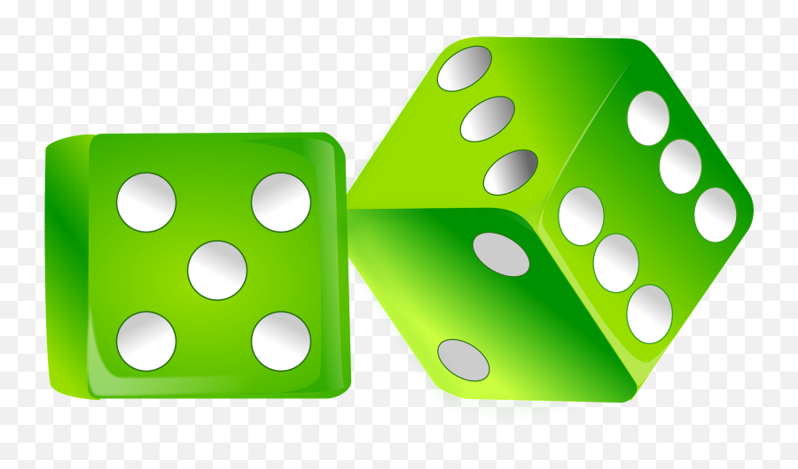 Green Dice With White Spots Clipart Free Download - Dice Clip Art Png,Dice Png
