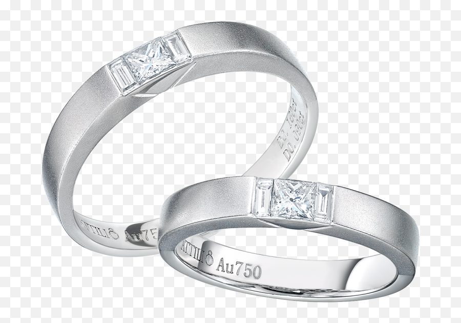 18k White Color Gold Diamond Ring - Ring Png,White Ring Png