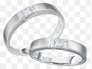 18k White Color Gold Diamond Ring - png