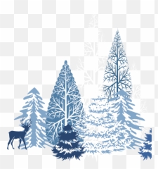 Winter Snowflake Clip Art - Clipart Scene Silhouette png