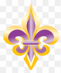 Purple And Gold Fleur De Lis Clip Art Png