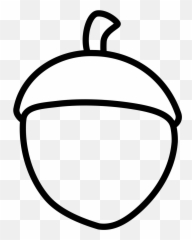 Acorn Svg Vector Clip Art - Svg Clipart Clipart Acorn Black And White Png,Acorn Png
