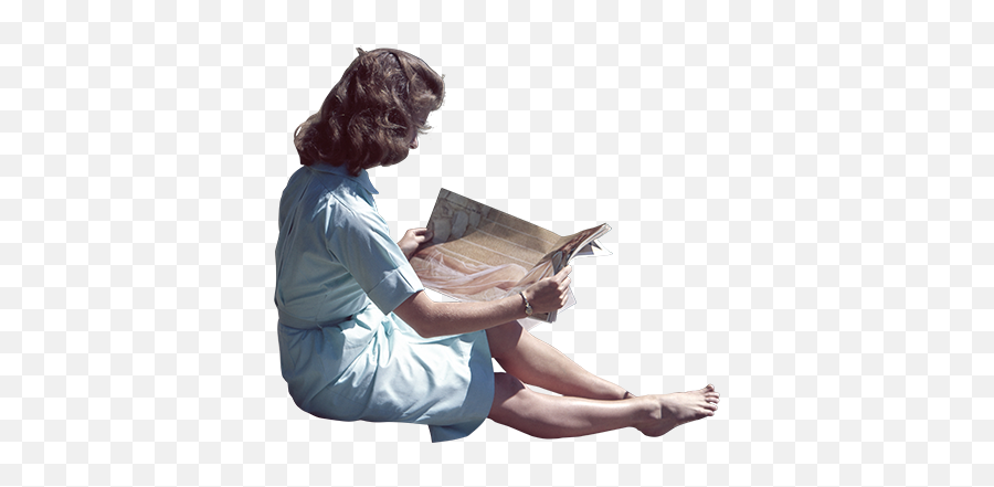 Full Size Png Image - Girl Sitting Reading Png,Reading Png
