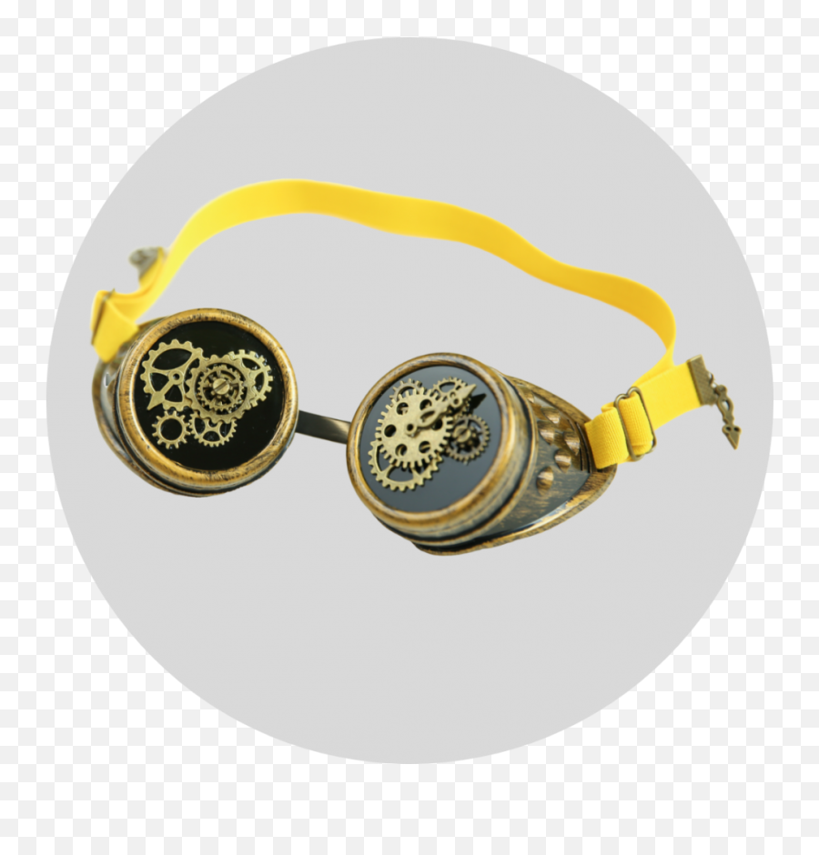 Steampunk Goggles With Gears Lenses - Bracelet Png,Steampunk Gears Png