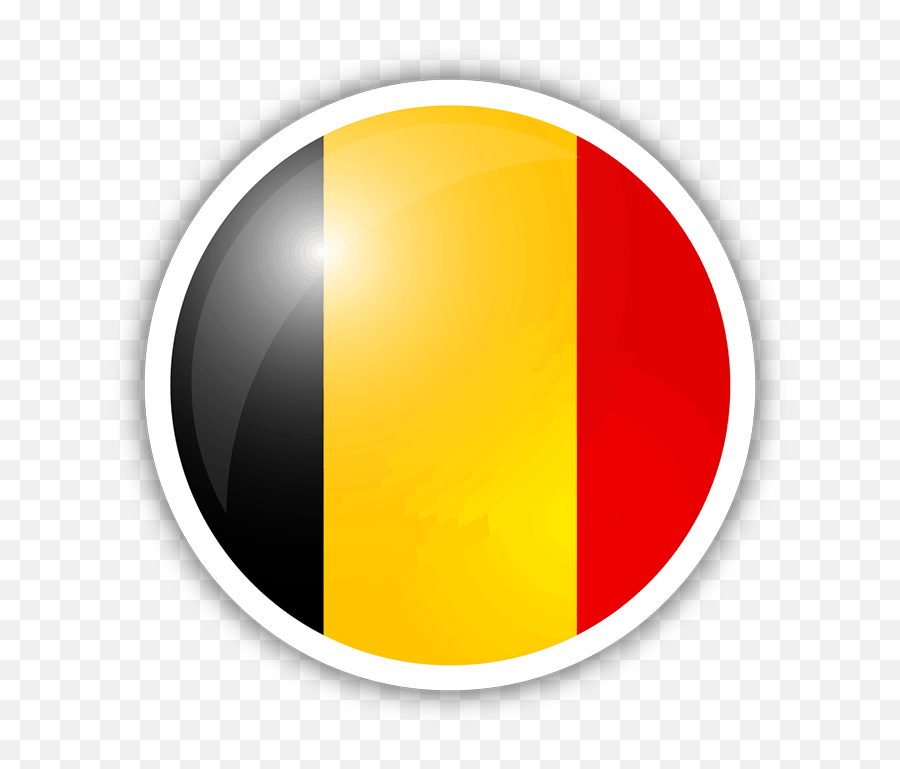 Belgium Flag Circle Sticker - Belgium Flag In A Circle Png,Belgium Flag Png
