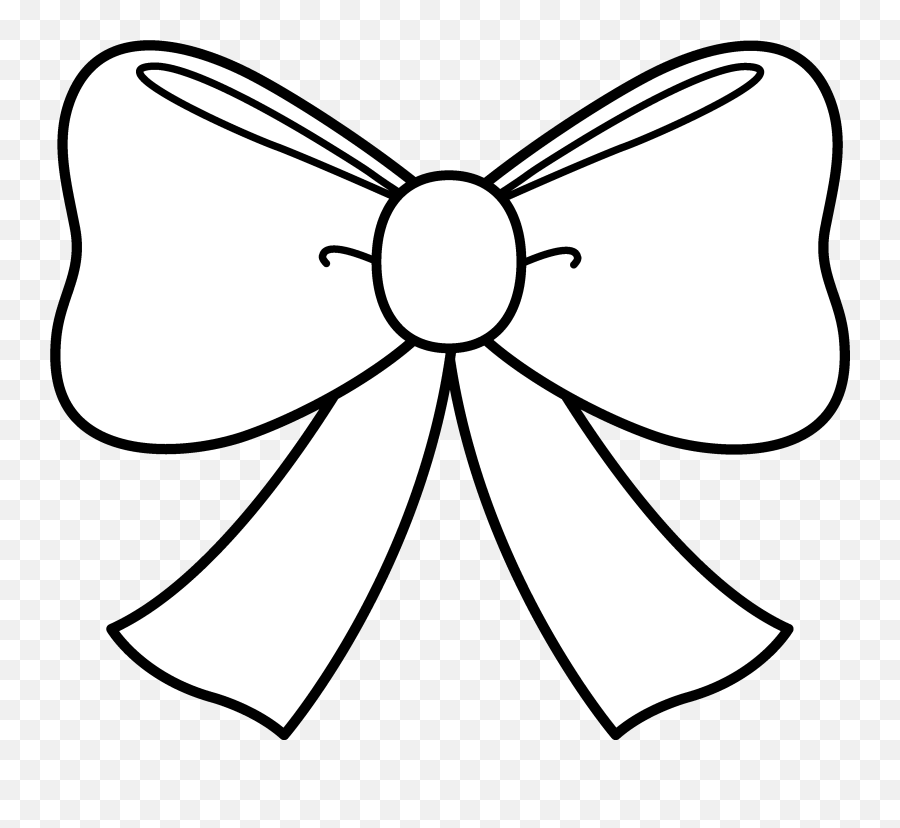 Hair Bow Clip Art Black - Clipartix Jojo Bow Colouring Pages Png,Hair Bow Png