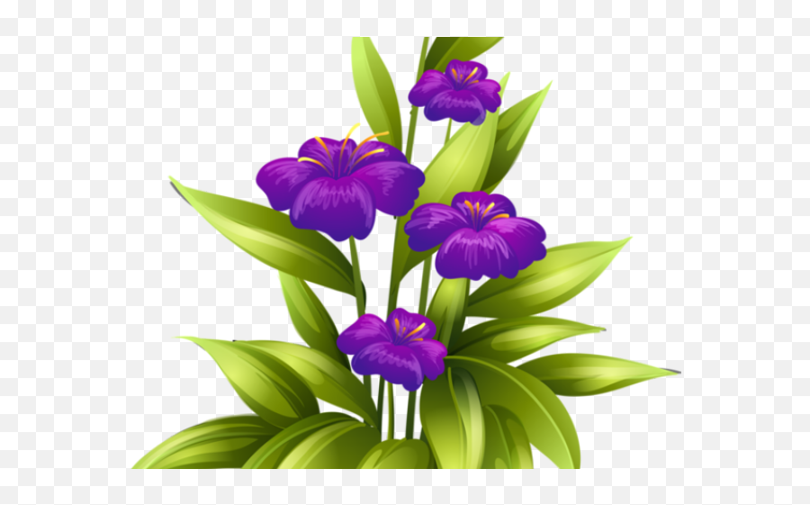 Purple Flower Clipart Transparent - Flower Border For Birth Day Png,Flower Clipart Transparent Background