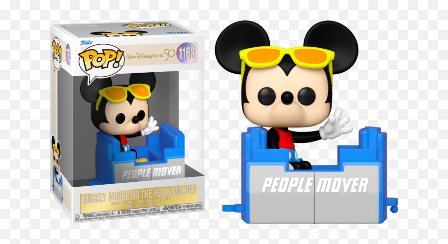 Disney World - Mickey Mouse On People Mover 50th Anniversary Pop Vinyl Wdw People Mover Funko Pop Png,Blackpop Icon Pack