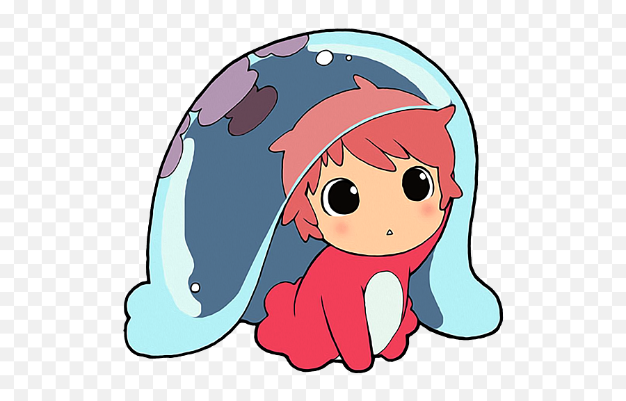 Ponyo Throw Pillow - Cute Ponyo Fanart Png,Cute Anime Icon