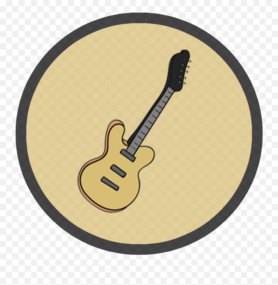 Guitar Full Size Png Download Seekpng - Tree In Circle,Guitar Icon Vector