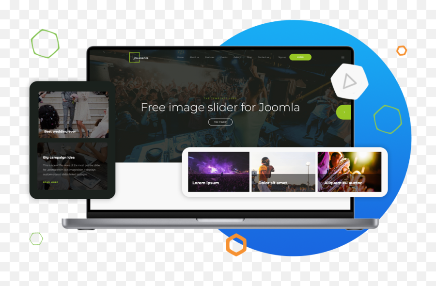 Dj - Imageslider Free Responsive Slideshow Extension For Png,Social Icon Module Joomla