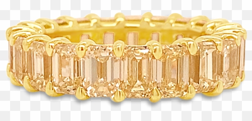 Gold And Yellow Diamond Eternity Band Png
