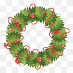 Christmas Wreath Red Bows Icon 13 - Transparent PNG u0026 SVG Wreath Icon