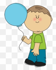 Clip Art Of A Boy - Clipartsco Boy Holding A Balloon Clipart Png,Its A Boy Png