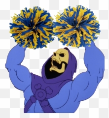 Gentlemen Skeletor With Pom Poms - Pompones Azules Y Amarillo Png,Skeletor Png