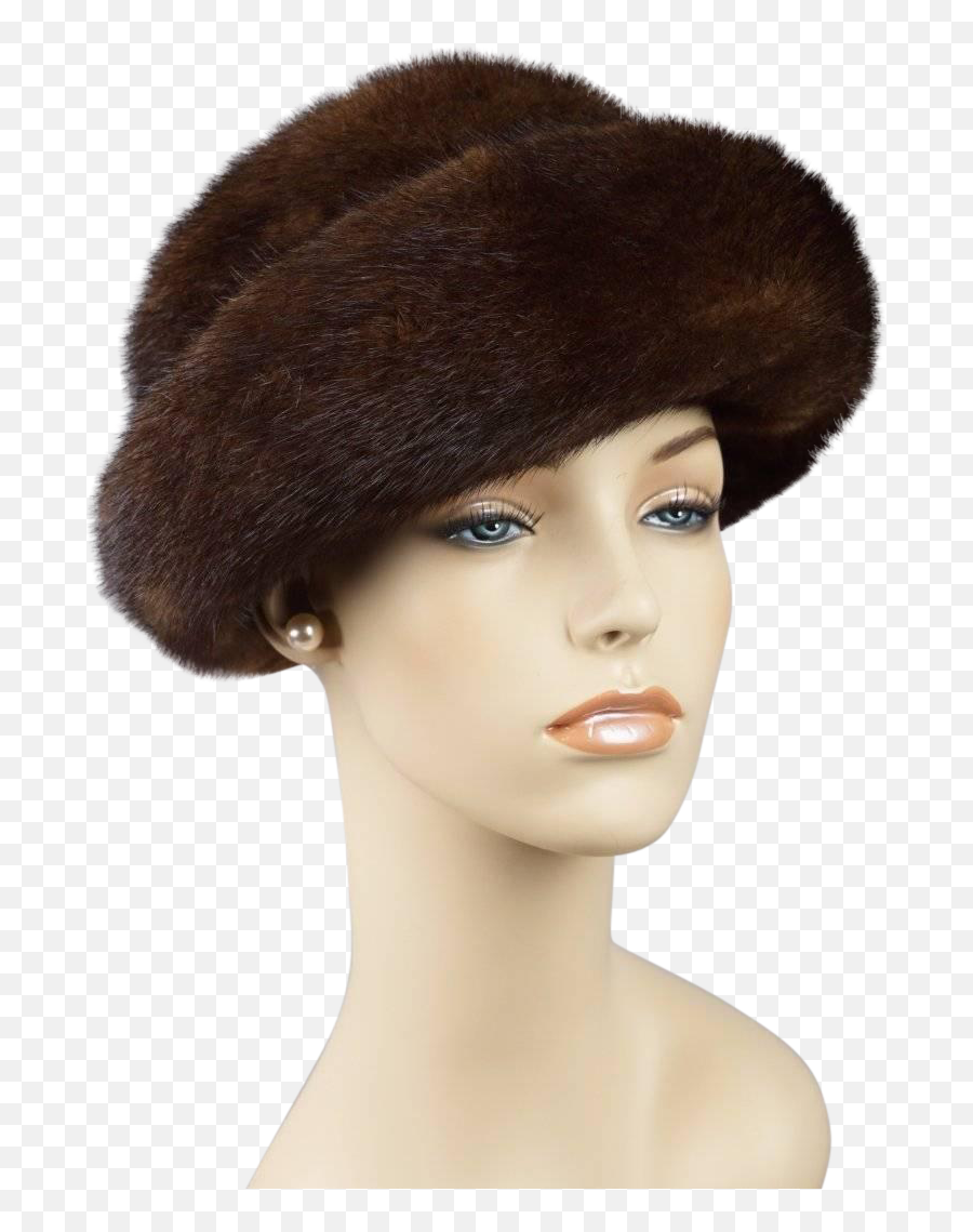 Vintage Russian Mink Hat Cloche Sz 22 12 Hats - Lace Wig Png,Russian Hat Png