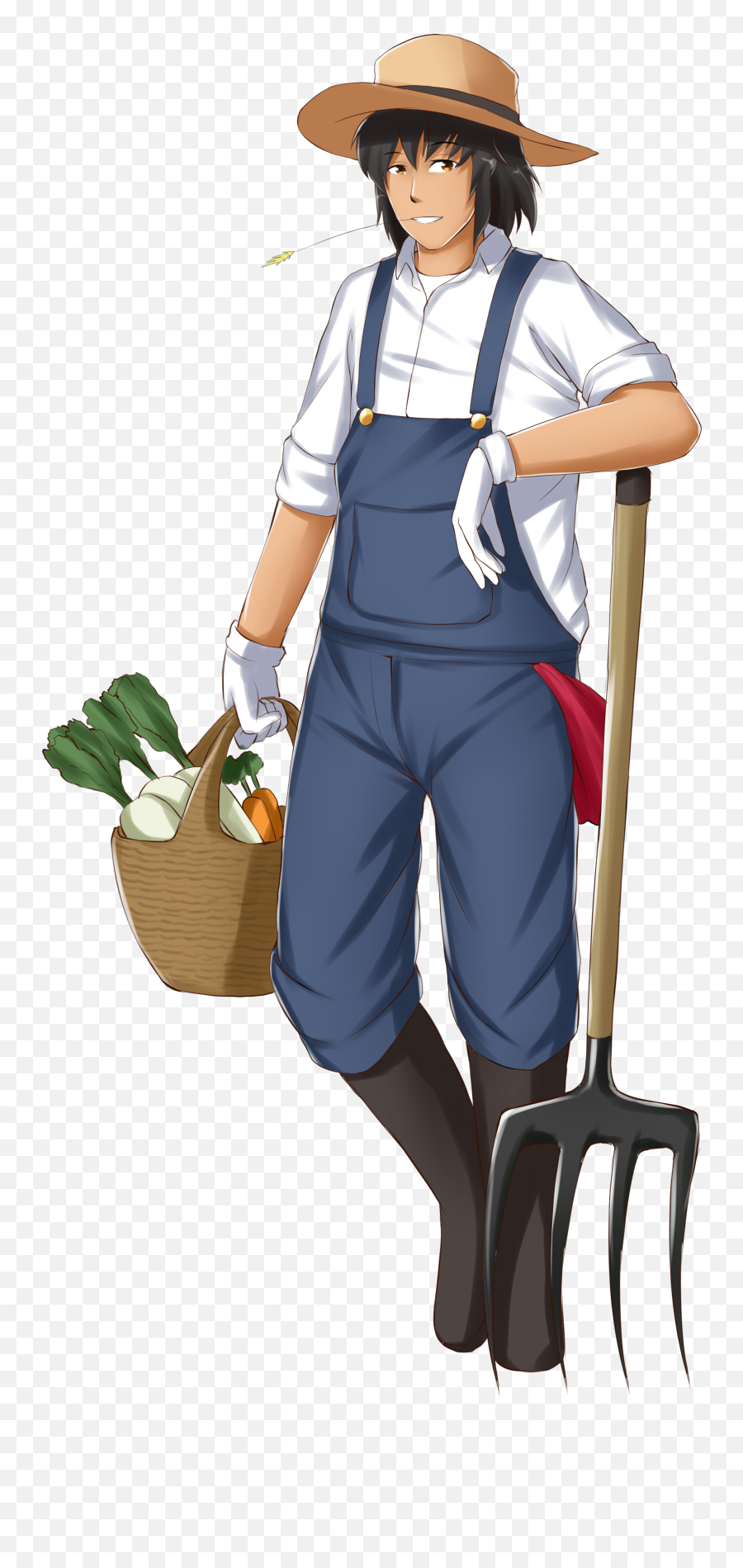 Crops Clipart Farmer Planting - Anime Farmer Boy Png,Free Transparent Clipart