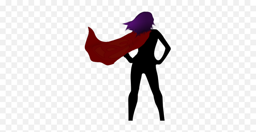 Female Superhero Silhouette Png - Transparent Girl Superhero Silhouette,Superhero Silhouette Png