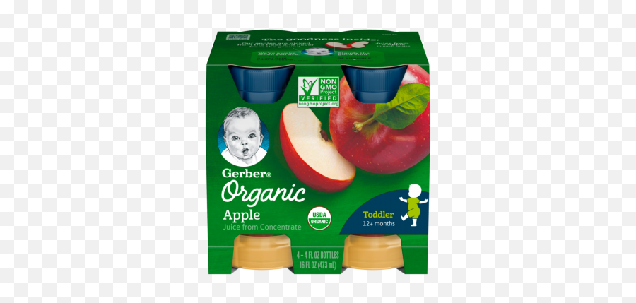 Organic 100 Juice Gerber - Gerber Prune Juice Png,Apple Juice Png