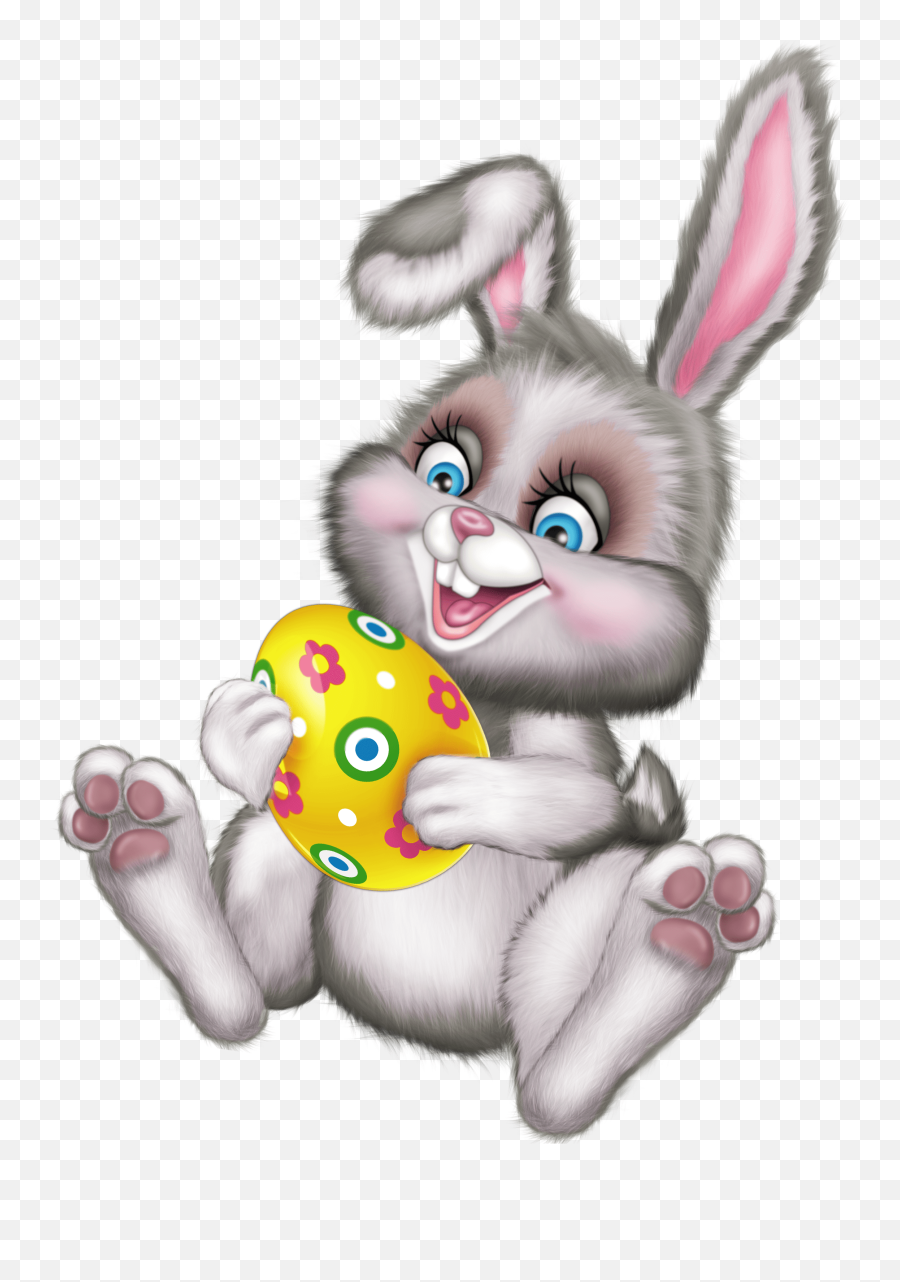 Cute Easter Bunny With Egg Png Picture - Cute Easter Bunny Png,Easter Png