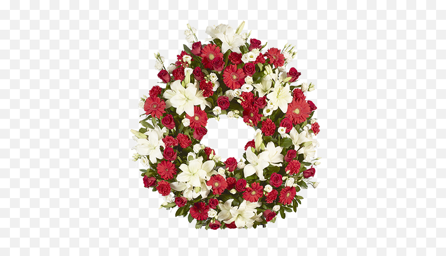 Big Red Funeral Wreath - Wreath Png,Funeral Flowers Png