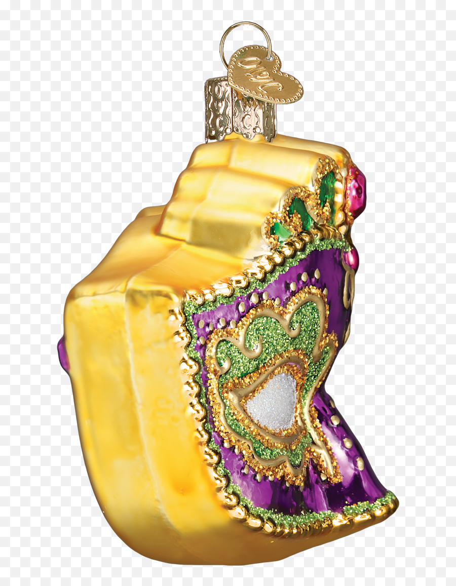 Mardi Gras Mask Glass Blown Ornament - Pendant Png,Mardi Gras Mask Png