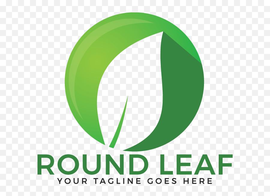 Round Leaf Logo Design - Graphic Design Png,Leaf Logo