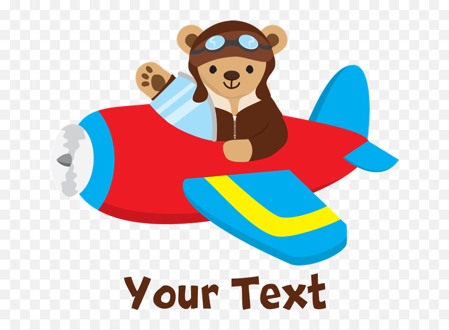 Airplane Pilot Clipart Png - Blue And Red Aeroplane Cartoon,Pilot Png