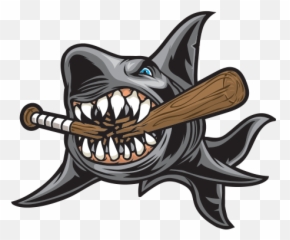 Printed Vinyl Shark Baseball Bat Stickers Factory - Clip Art png