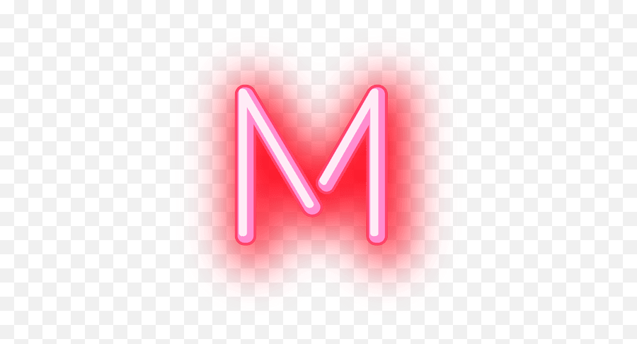 Letterhead Red Neon Letter M - Transpare 874867 Png Transparent Neon Pink M,Letters Png