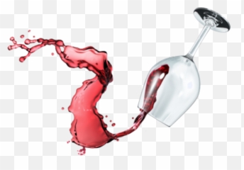 Falling Wine Glass Psd - Spilled Png