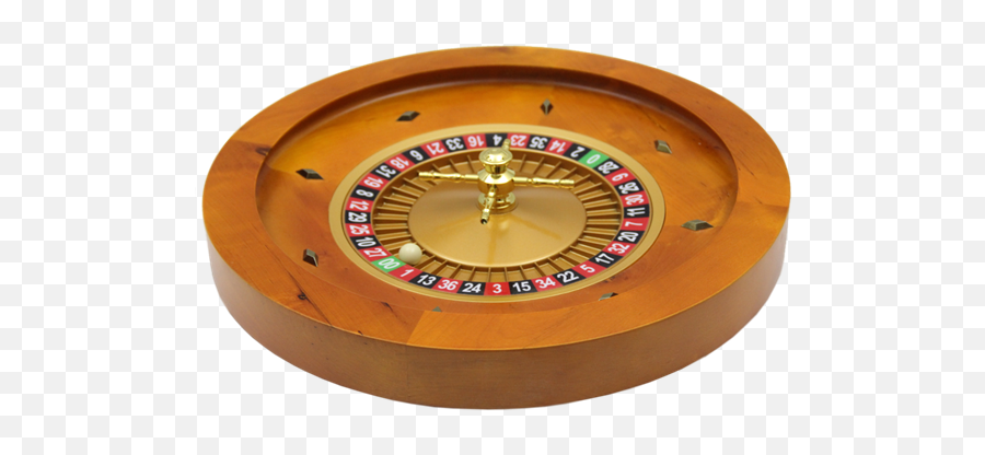24105 - Wooden Roulette 18 Quartz Clock Png,Roulette Wheel Png