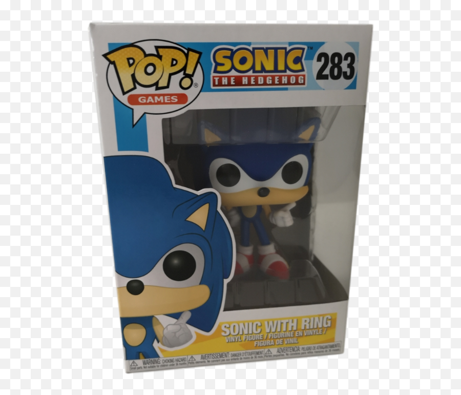 Pop Games 283 Sonic The Hedgehog With Ring Vinyl Figure - Sonic The Hedgehog Funko Pop Png,Sonic Ring Transparent