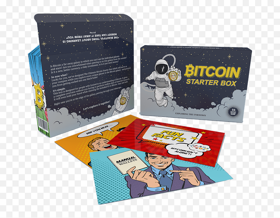Bitcoin Starter Pack Blockshopchain - Cartoon Png,Bitcoin Transparent Background