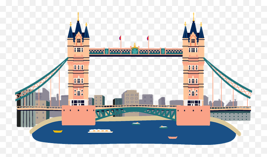 Tower Bridge Clipart - London Tower Bridge Clipart Png,Bridge Clipart Transparent