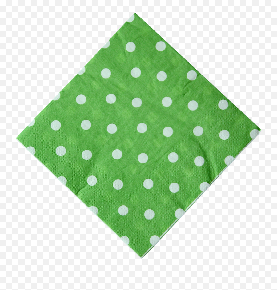Polka Dot Napkins Green With White - Polka Dot Png,White Polka Dots Png