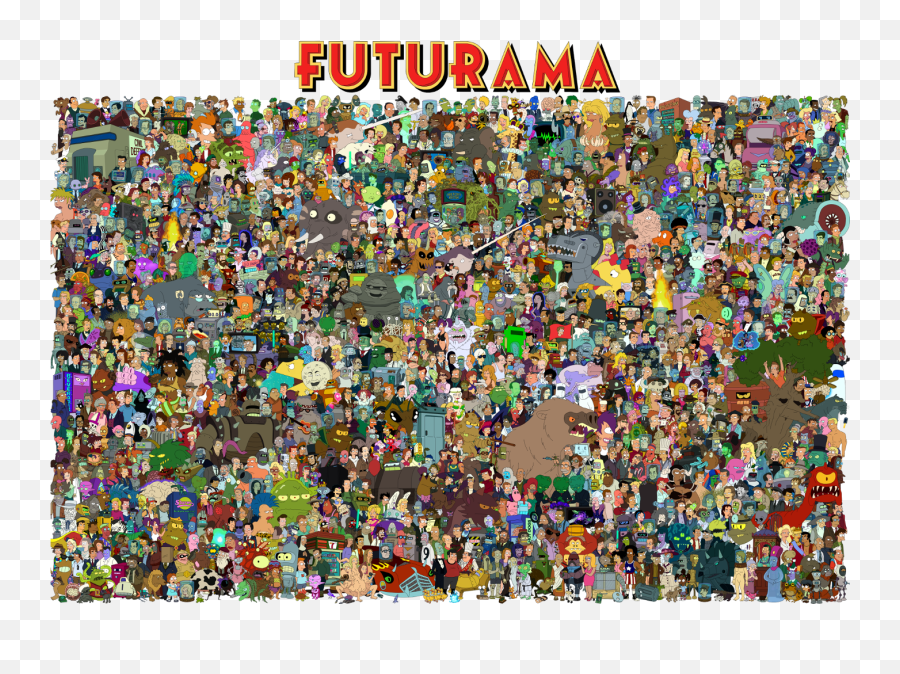 Download Whereu0027s Waldo - Futurama Characters Full Size Png Futurama All Characters Poster,Waldo Png